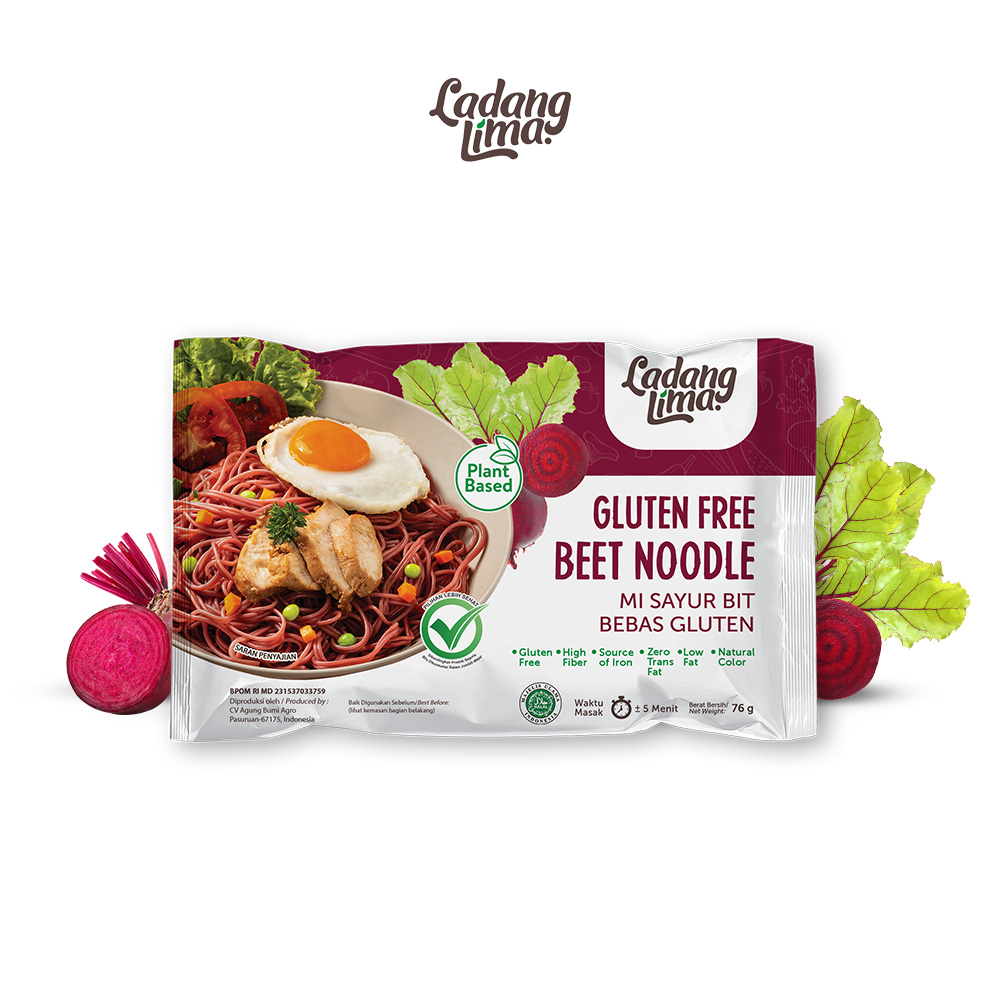 5pcs Beet Noodle – Mie Sayur Gluten Free Ladang Lima