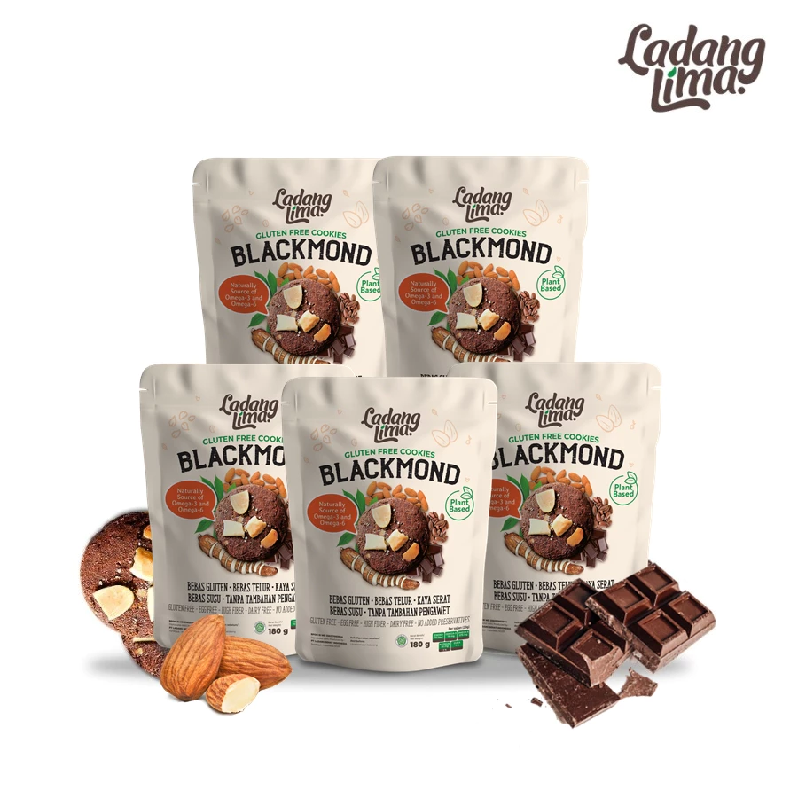 5 pcs - Blackmond 180g Cookies Ladang Lima | Healthy Cookies With Protein